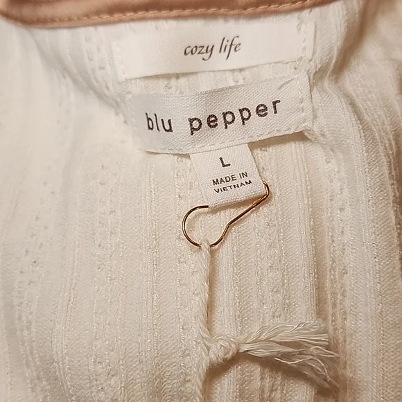 New Blu Pepper Cozy Life Intimates 2 Piece Lounge Wear, NWT, Sz. Large